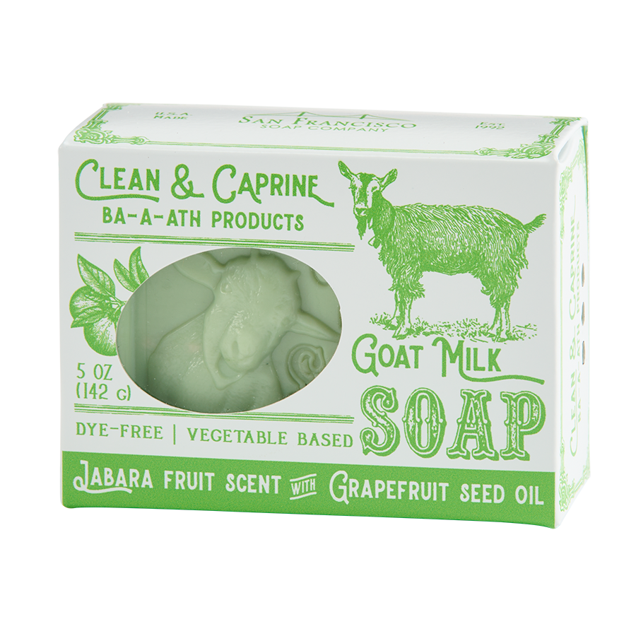 Clean & Caprine Goat Milk Bar Soap - Jabara Fruit Scent with Clean & Caprine Goat Milk Bar Soap - Jabara Fruit Scent with