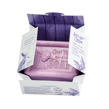 Load image into Gallery viewer, Clean &amp; Caprine Goat Milk Bar Soap - Lavender Scent with Dried Lavender Buds

