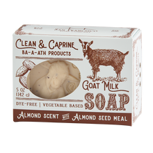 Load image into Gallery viewer, Clean &amp; Caprine Goat Milk Bar Soap - Almond Scent with Almond Meal
