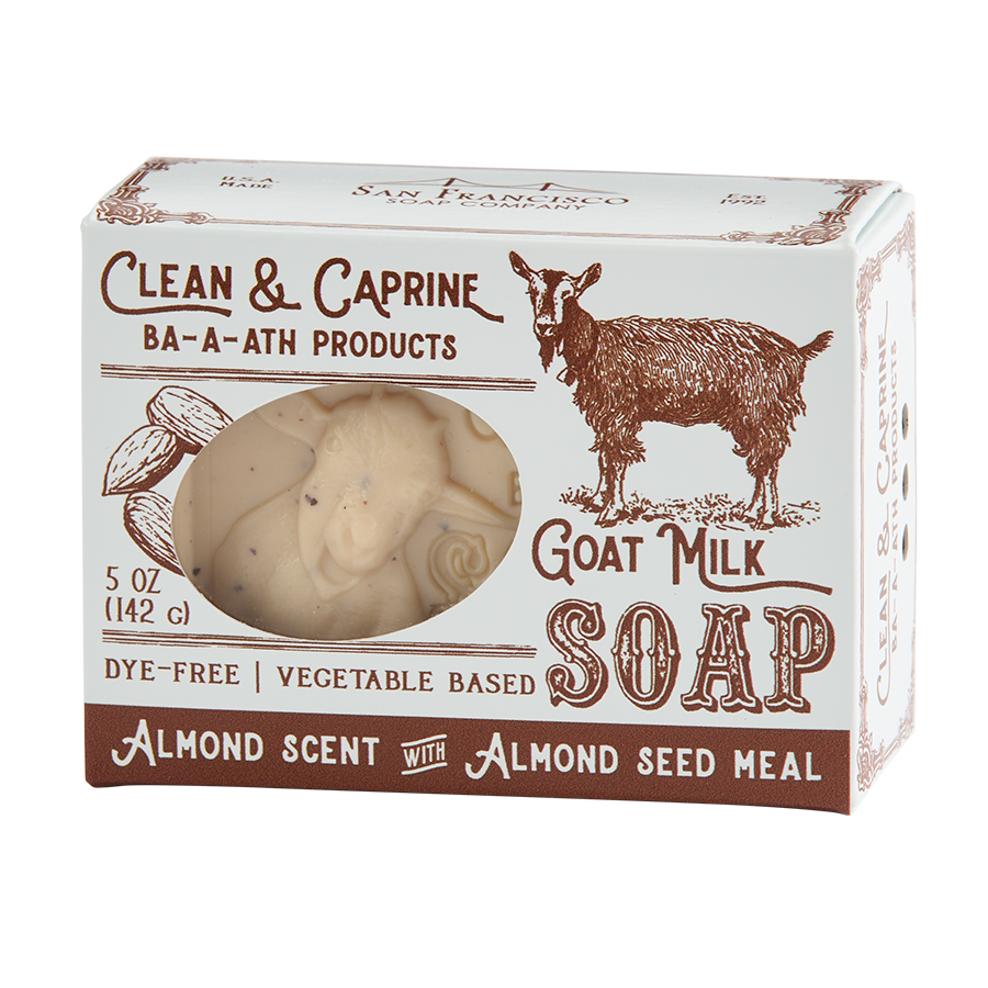 Clean & Caprine Goat Milk Bar Soap - Almond Scent with Almond Meal