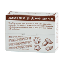 Load image into Gallery viewer, Clean &amp; Caprine Goat Milk Bar Soap - Almond Scent with Almond Meal
