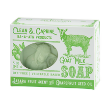 Load image into Gallery viewer, Clean &amp; Caprine Goat Milk Bar Soap - Jabara Fruit Scent with Grapefruit Seed Oil
