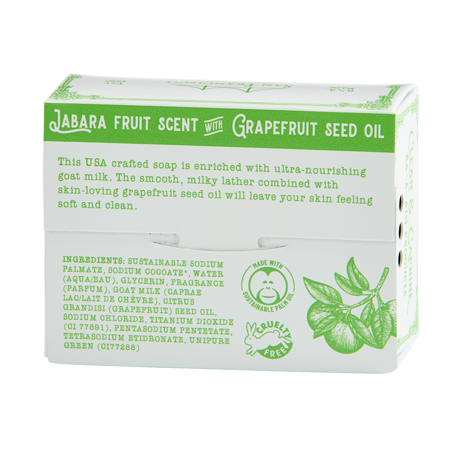 Clean & Caprine Goat Milk Bar Soap - Jabara Fruit Scent with