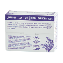 Load image into Gallery viewer, Clean &amp; Caprine Goat Milk Bar Soap - Lavender Scent with Dried Lavender Buds
