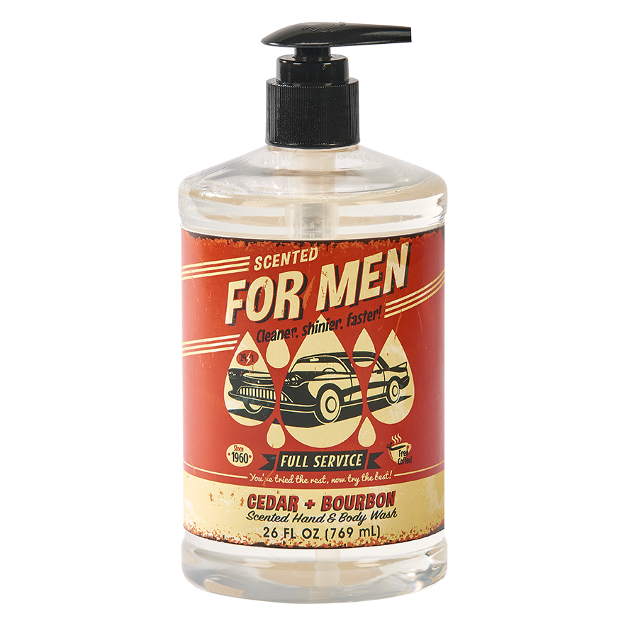FOR MEN Liquid Body Wash/Hand Soap - Cedar & Bourbon